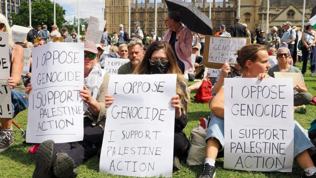 Protest împotriva interzicerii Acțiunii Palestiniene la Londra