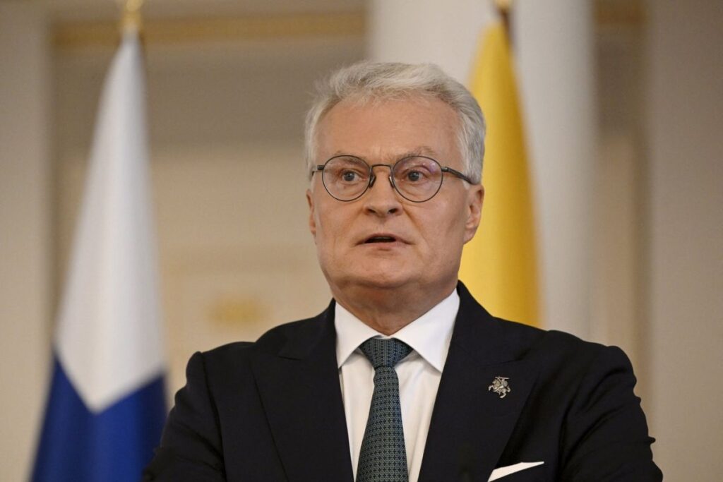 Președintele Lituaniei, Gitanas Nauseda susține o conferință de presă la Castelul Prezidențial din Helsinki, Finlanda, pe 2 septembrie 2025.