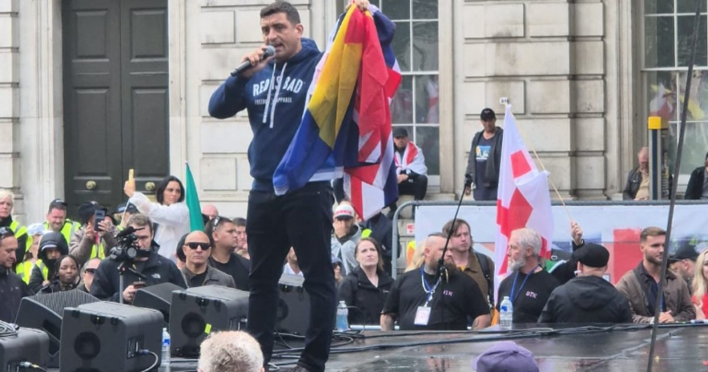 George Simion a participat la protestul extremei drepte din Londra: „Pentru Charlie Kirk, pentru libertatea de exprimare”