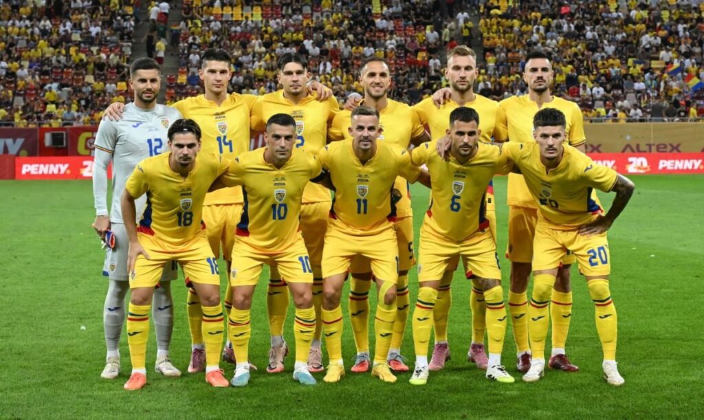 Fotbalistii romani la o fotografie de grup realizata inaintea meciului amical de fotbal dintre Romania si Canada, desfasurat pe Arena Nationala din Bucuresti, vineri 5 septembrie 2025. © FOTO:Razvan Pasarica/SPORT PICTURES