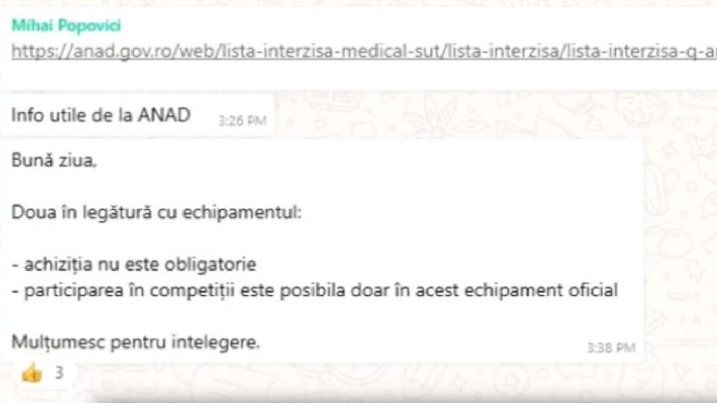 Tatăl lui David Popovici, poreclit „Vișinescu de la CS Dinamo”. Managerul Academiei de Înot este acuzat că pune părinții să cumpere echipament de la o anumită firmă și nu dă chitanță