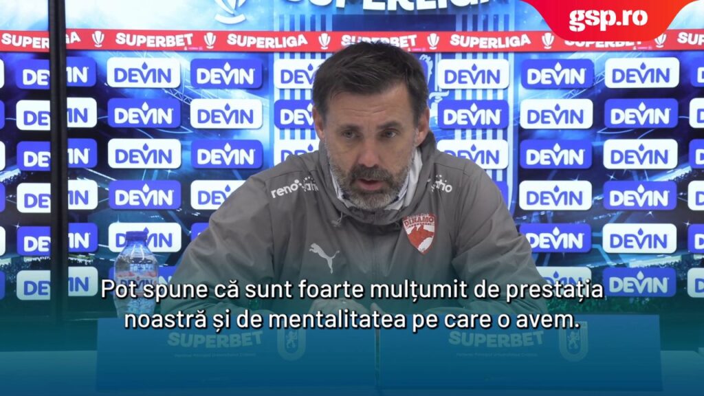 Univ. Craiova vs. Dinamo 2-2 » Antrenorul dinamoviștilor este mulțumit de prestația jucătorilor săi: „Și-au făcut treaba” + Ce spune despre incidentele de la final