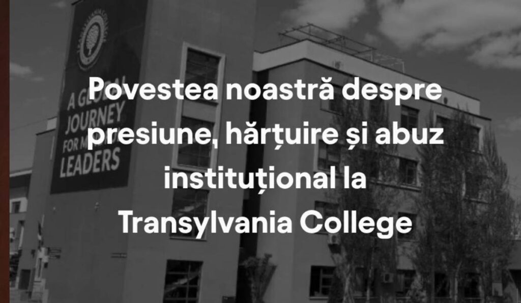 Postarea publicată de Sergiu Biriș despre Transylvania Collage