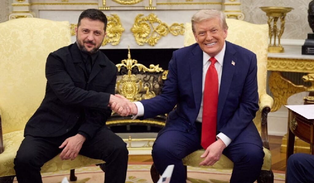 Volodimir Zelenski și Donald Trump în timpul uneii întrevederi la Casa Albă Foto: Profimedia Images