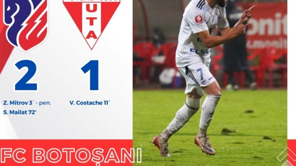 FC Botoșani ajunge în fruntea clasamentului