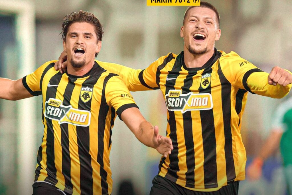 Impact instant! Răzvan Marin, gol DECISIV în prelungiri pentru AEK în Grecia