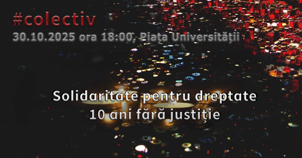 Marș în București, la 10 ani de la Colectiv: Nimeni nu a plătit pentru tragedia de atunci, corupția încă ucide în România
