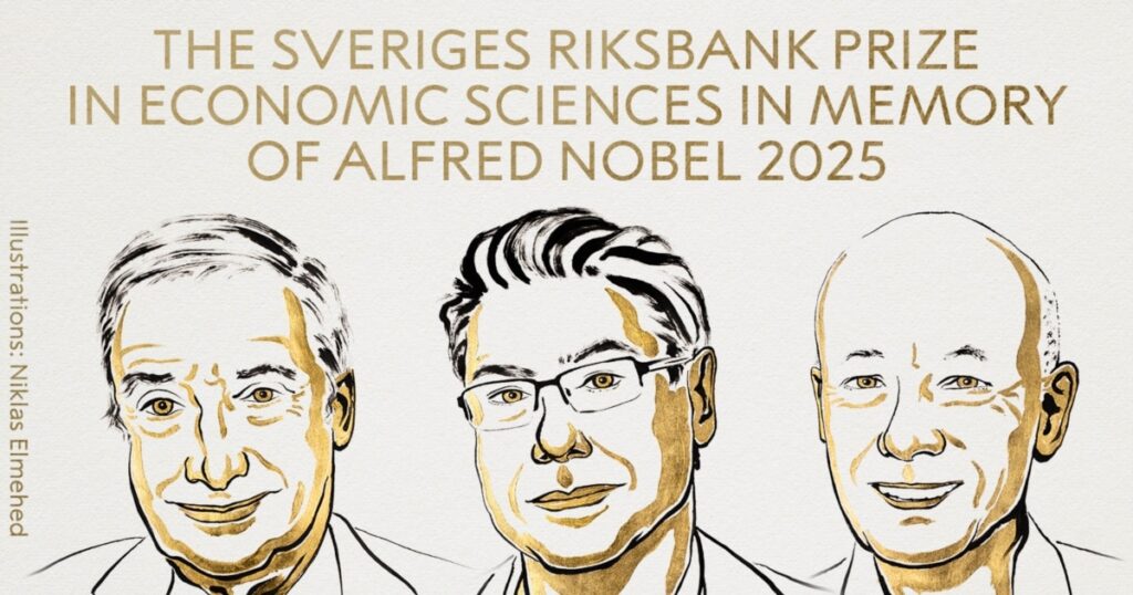 Premiul Nobel pentru Științe Economice 2025, primit de trei economiști care explică rolul inovației în creșterea economică