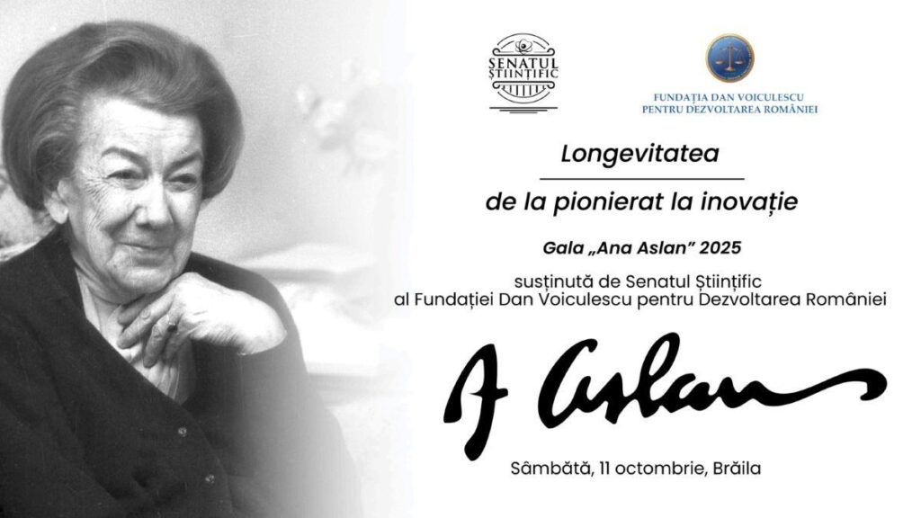 Senatul Științific al Fundației Dan Voiculescu premiază Contribuțiile remarcabile în Știința Longevității la Gala „Ana Aslan” 2025