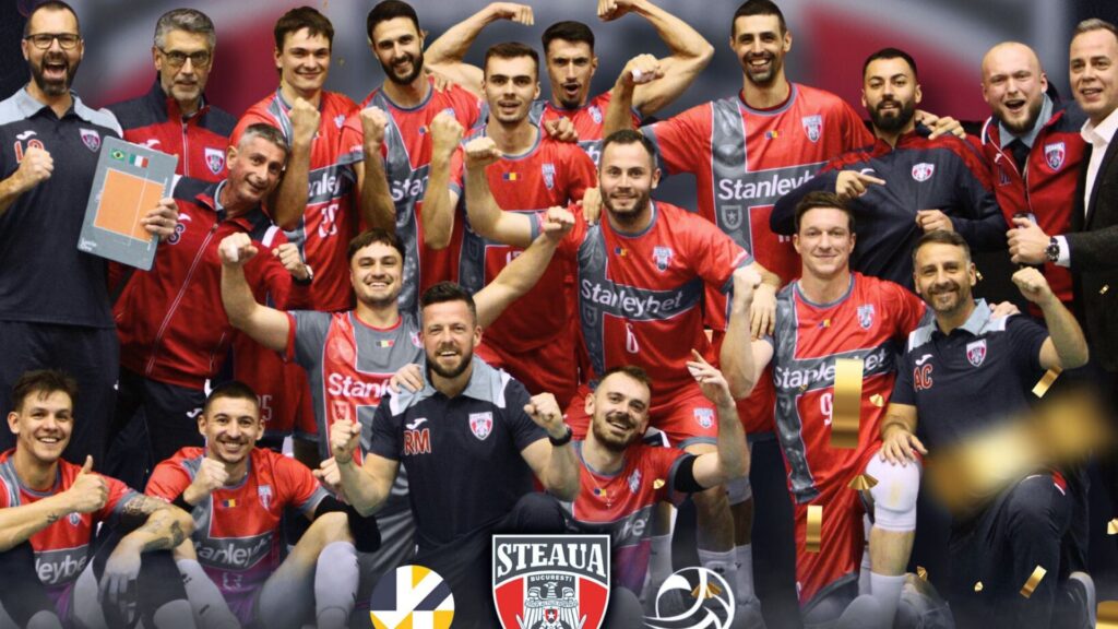 Steaua București câștigă Cupa Balcanică, primul său trofeu european la volei masculin Steaua București câștigă Cupa Balcanică, primul său trofeu european la volei masculin