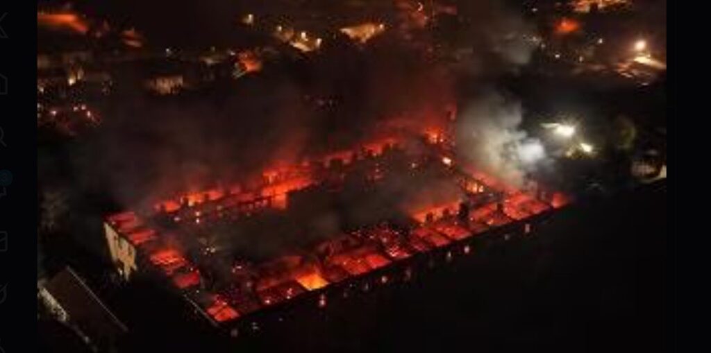 Mănăstirea Bernaga, datând din 1628, distrusă de un incendiu puternic Captură X @localteamit