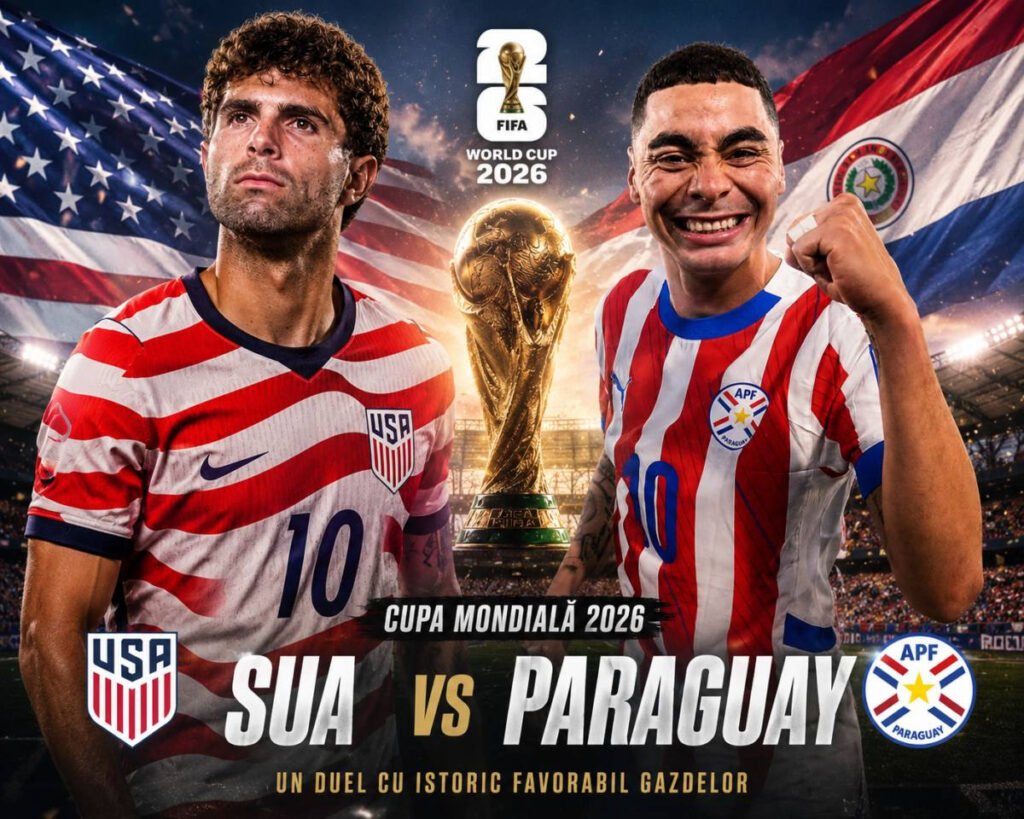 Primul autogol la Cupa Mondială 2026: SUA – Paraguay 4 "Primul autogol la Cupa Mondială 2026: SUA înfruntă Paraguay cu 4-0"
