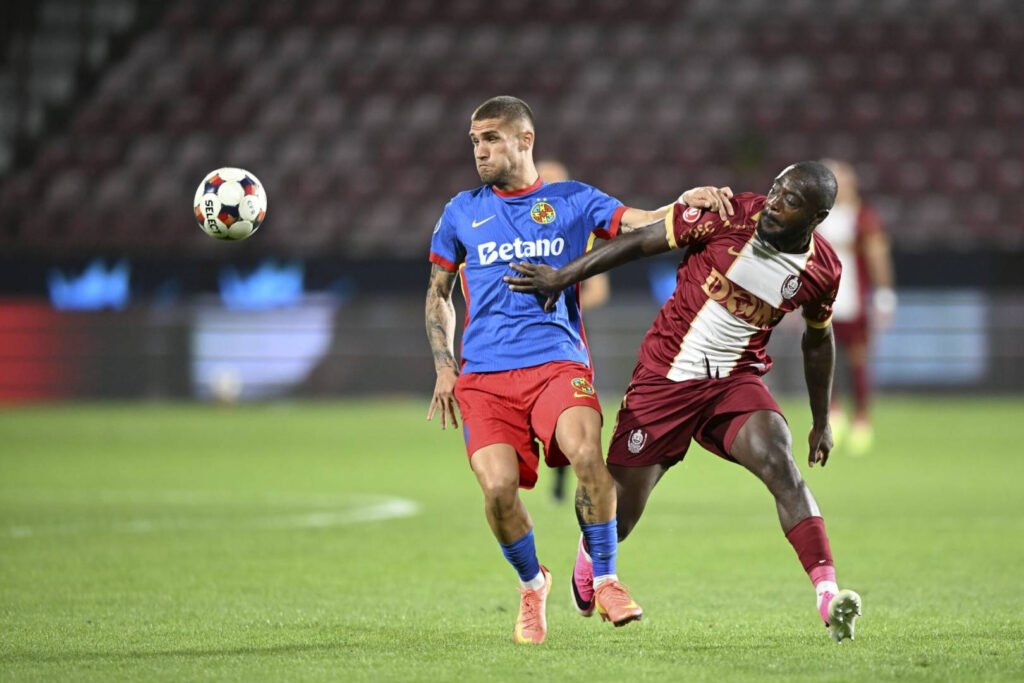 "CFR Cluj provoacă primul eşec din sezon FCSB în Superliga"