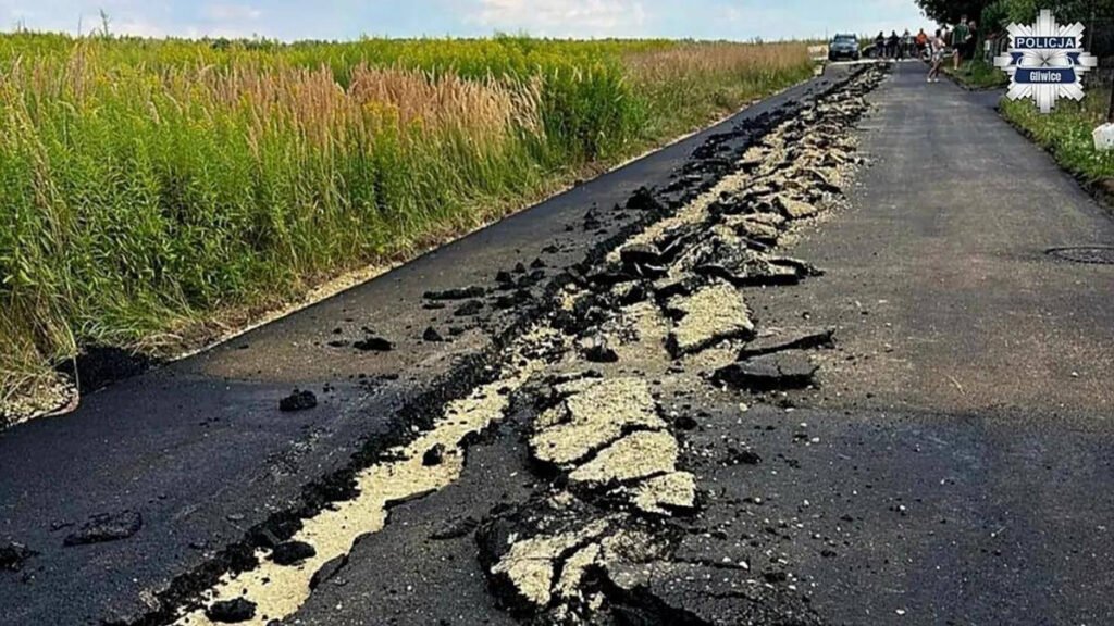 Un fermier a distrus 200 de metri de asfalt proaspăt turnat cu tractorul, motivul invocat stupefiind anchetatorii "Fermierul Distruge 200 Metri de Asfalt Proaspăt cu Tractorul - Motivul Stupefiant care A Șocat Anchetatorii"