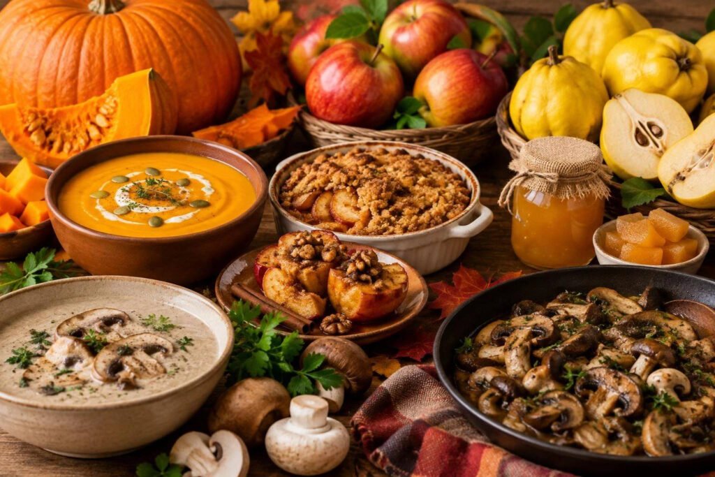 Rețete delicioase de toamnă cu dovleac, mere, gutui și ciuperci pentru sezonul recoltei Rețete delicioase de toamnă: Dovleac, mere, gutui și ciuperci pentru sezonul recoltei