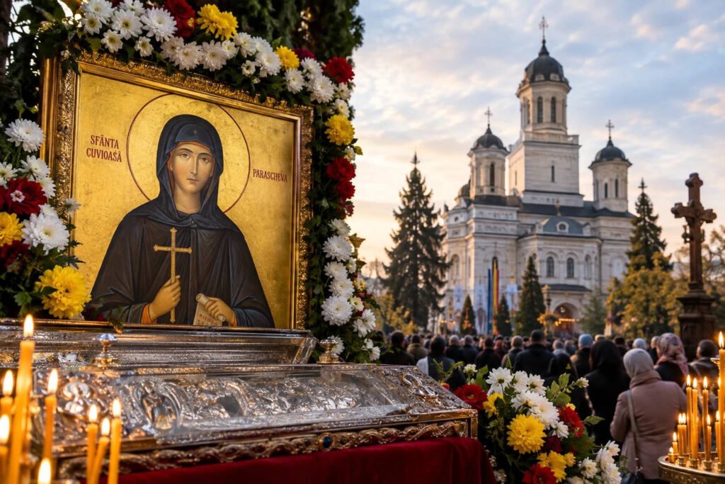 "Sărbătoarea Sfintei Cuvioase Parascheva - Ocrotitoarea Moldovei, Miercuri, 14 Octombrie"
